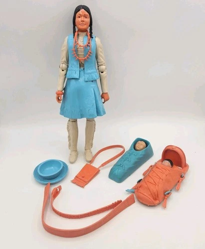 Marx Johnny West Princess Wildflower with Papooses and Accessories