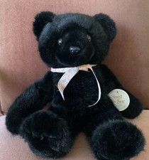 Rare Vintage 1990 EDEN TOYS Forest the Bear Black Plush Bear 15