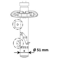 KYB Stoßdämpfer Gasdruck Vorderachse links für Peugeot 2008 I CU_ CU 3338056