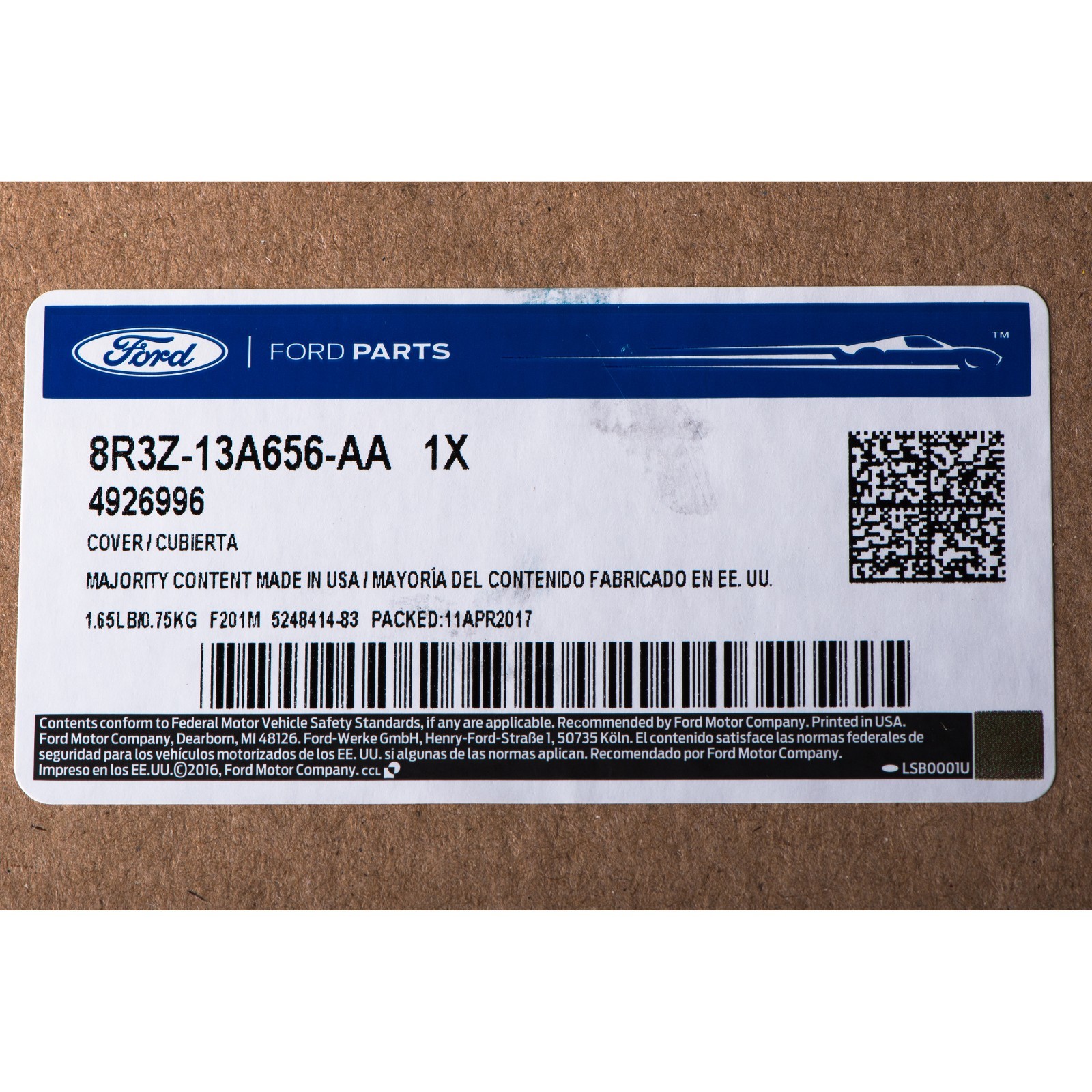 OEM NEW Rear Trunk Black Cover Lid & Lamp Light 06-09 Ford Mustang 8R3Z13A656AA