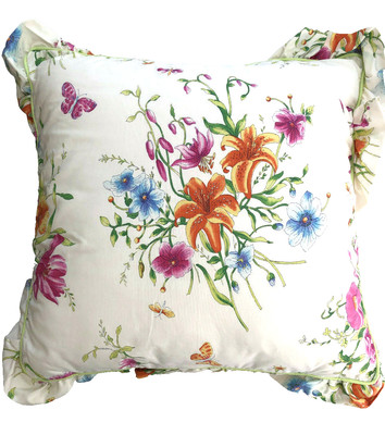 Tommy Hilfiger 20'' SQUARE PILLOW spring flowers floral Large ~  NEW Stephanie