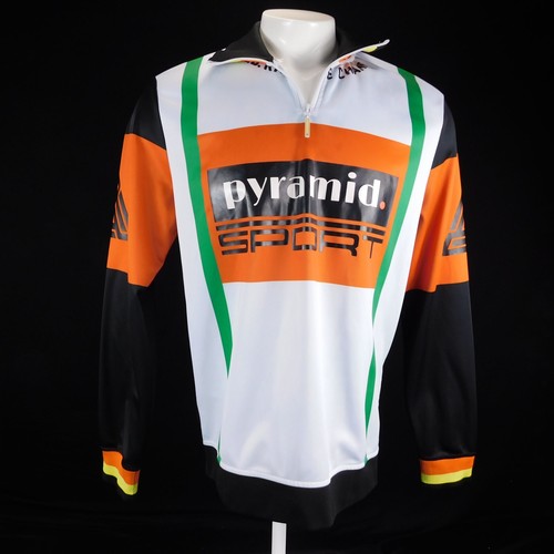 Suéter deportivo Black Pyramid para hombre blanco naranja 1/4 con cremallera talla L - Imagen 3 de 13