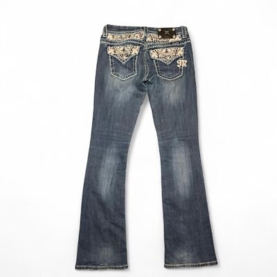 Miss Me blue bootcut embellished low rise jeans JE8032BL Size 26
