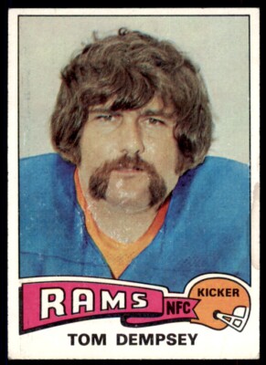 Tom Dempsey Rams 1975 TOPPS TOM DEMPSEY . LOS ANGELES RAMS #163 | eBay