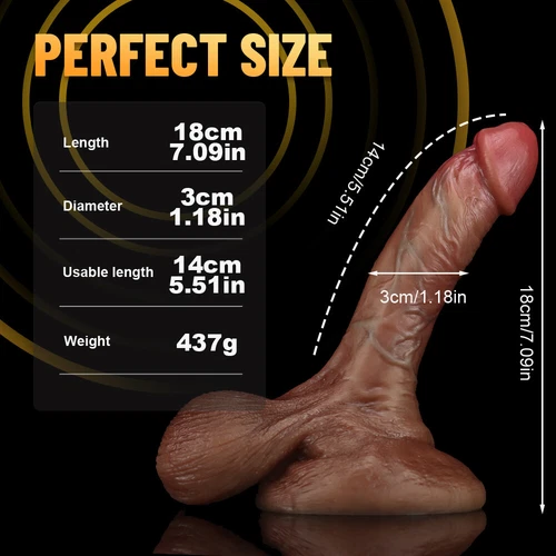 Riesiger großer Dildo Flüssigsilikon Realistisches Hautgefühl Penis Saug-Big-Dick Toy - Bild 4 von 19