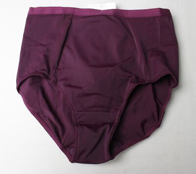 Leonisa Women's High-Waisted Classic Shaper Briefs DM3 Dark Wine Large NWT
