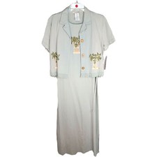 NWT Vintage Piccalino Petites Two Piece Jersey Knit Tank Dress w/ Jacket Sz 4P