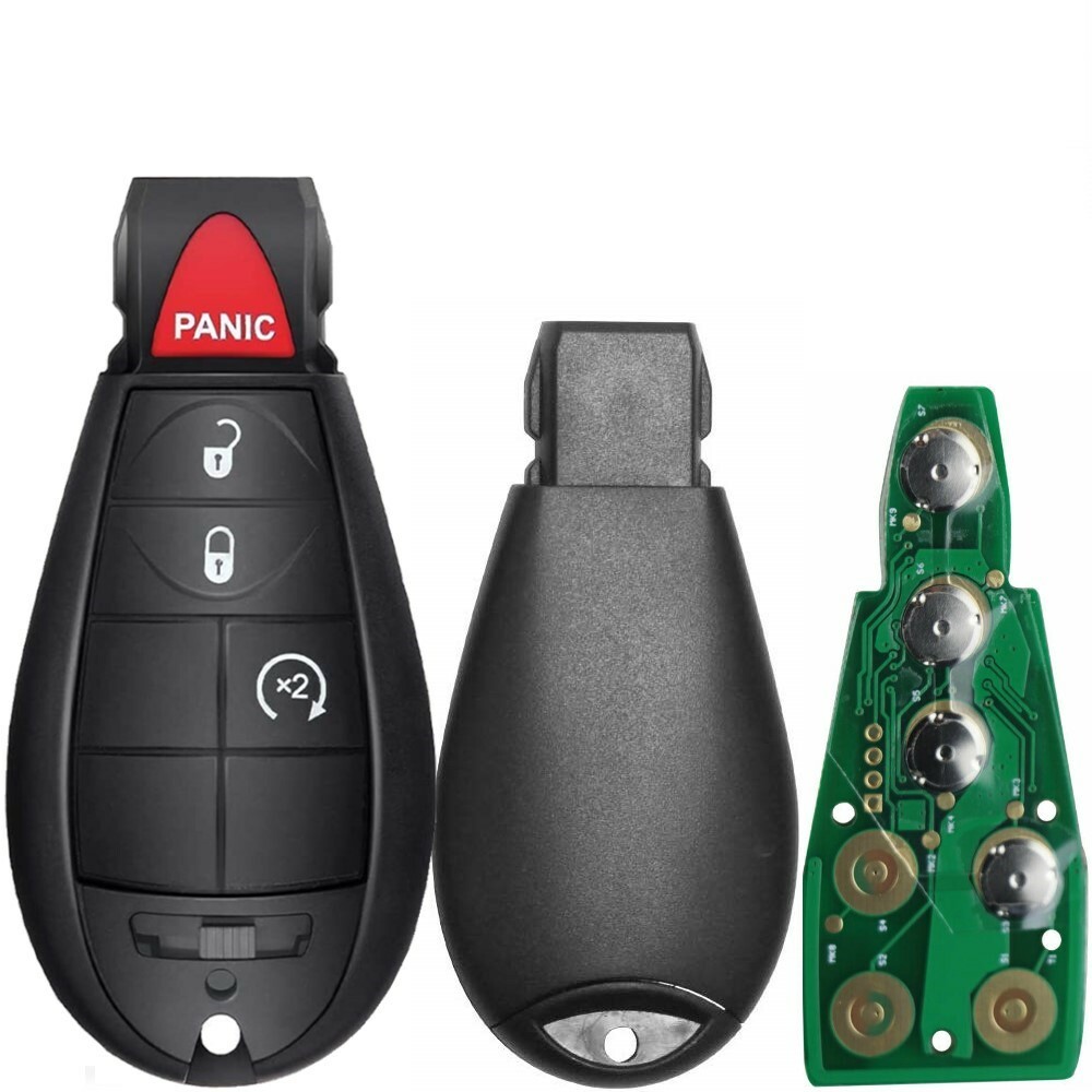 4-Button Remote Key Fob With Engine Start For 2009-2012 Dodge Ram 1500/2500/3500 – Direct Fit, Unbranded