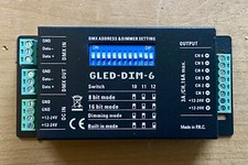 6 Channel DMX RDM LED Tape Driver/Controller 12v/24v DC (12 Available)