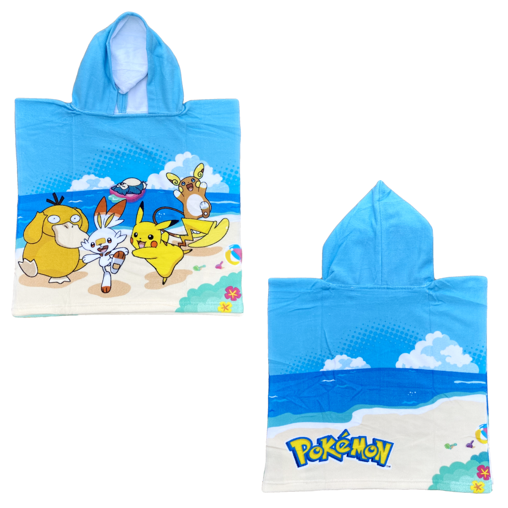 PONCHO MARE POKEMON IN MICROCOTONE CM. 100X50 100%PL - 2023POK018