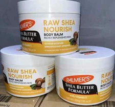 3 pack Palmer's Raw Shea Butter Formula with Vitamin E Balm Moisturizer 7.25Oz