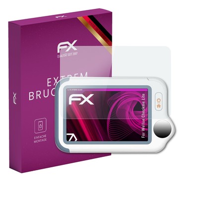atFoliX Glasfolie für Wellue Checkme Lite Displayfolie 9H Schutzpanzer