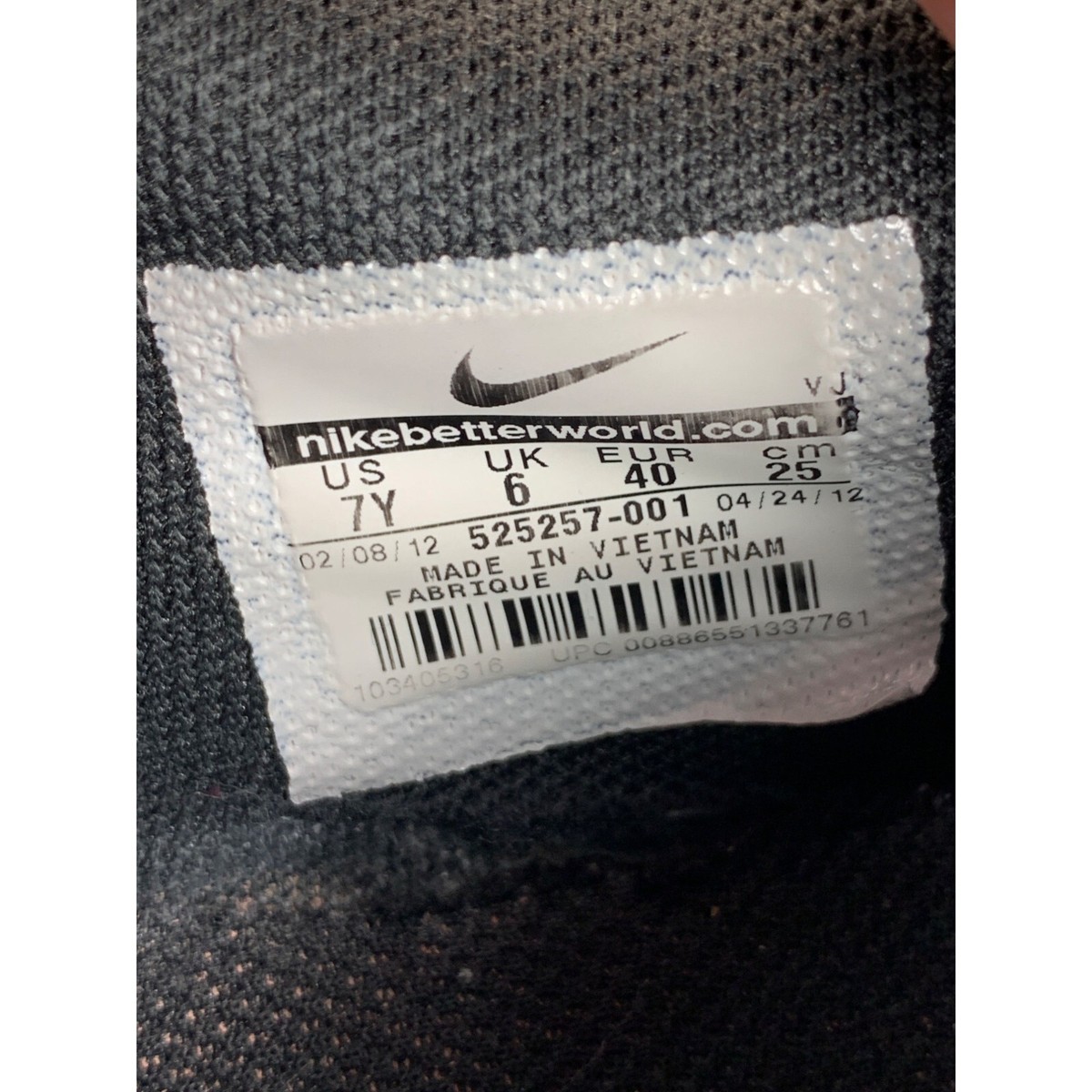 Nike Shox Turbo 13 Youth 7Y/Womans 8.5 sneaker 525257 001 Black | eBay