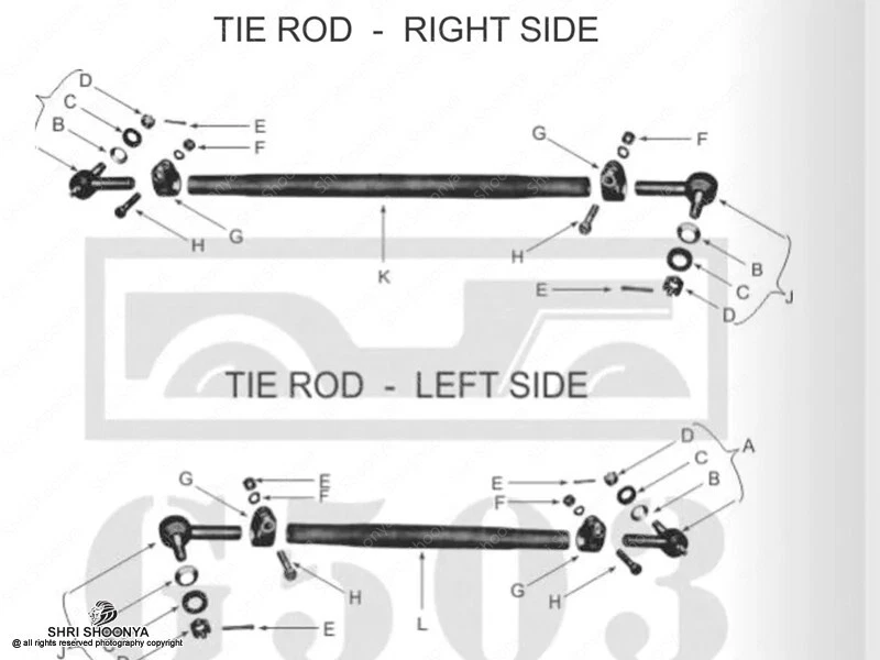 Juego de tubos de varilla de amarre izquierda+derecha para Willys Jeep 46-71 CJ-2A, 3A, 3B, CJ5, FC-150 Foto 2 de 4