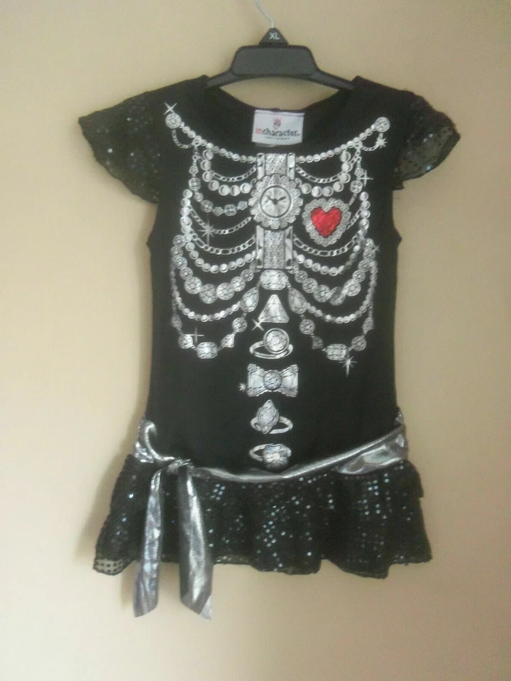 INCHARACTER ФАНТАЗИИ СКЕЛЕТ ЧЕРНЫЙ СЕРЕБРЯНЫЙ ДРАГОЦЕННЫХ КАМНЕЙ ЮВЕЛИРНЫХ ИЗДЕЛИЙ КОСТИ ВЕРХНЯЯ РУБАШКА КОСТЮМ 6 - Изображение 3 из 4