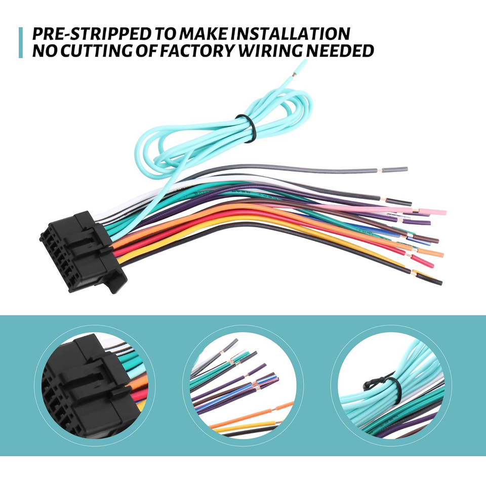 Fit for Pioneer/Premier Car Stereo Power Speaker Wire Harness