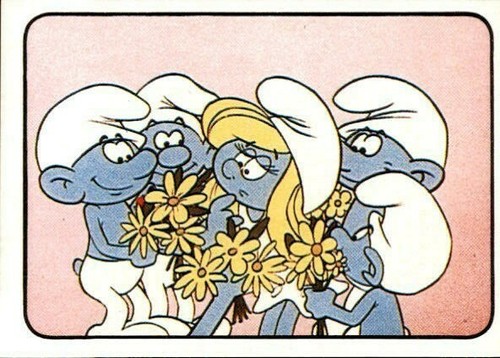 Smurfs 1982 Figurine Panini Sticker Book Card Complete Your Set Peyo Cartoon