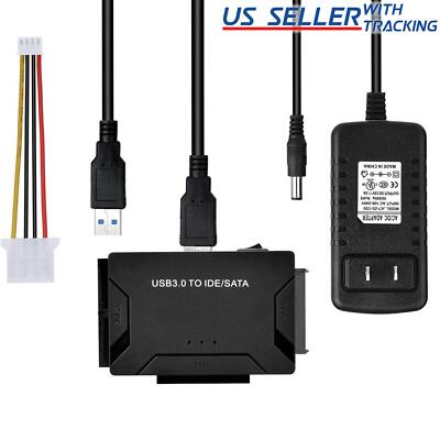 USB 3.0 to IDE/SATA Converter Adapter Kit For 2.5''/3.5'' SATA/IDE/SSD Hard Drive