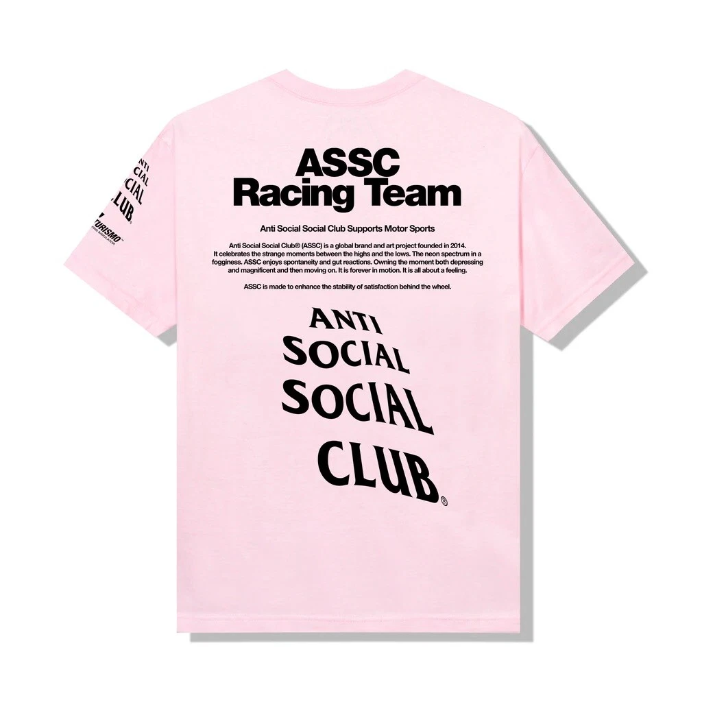 Brand New Gran Turismo x ASSC Pink Logo Tee - Size Medium - Anti Social Club