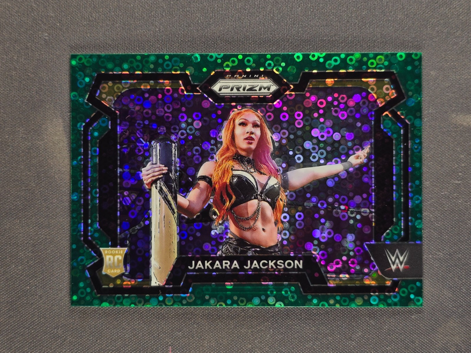 2024 Panini Prizm WWE #12 Jakara Jackson /49 Green Undercard Disco Prizm