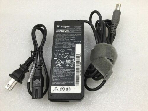 Genuine OEM Lenovo 90W 20V-4.5A Laptop AC Power Adapter T410 T420 T510 T520 T60 - Afbeelding 1 van 1