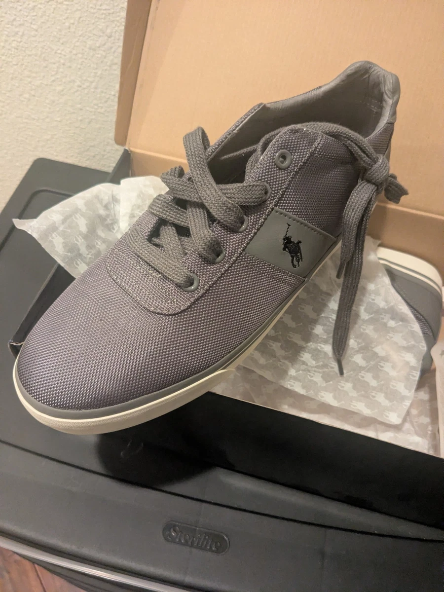 Polo Ralph Lauren Morray Canvas Sneakers Men\'s 13 Gray Casual Lace Up Shoes Ralph Lauren Canvas Gray Casual Shoes for Men for sale | eBay main image 3