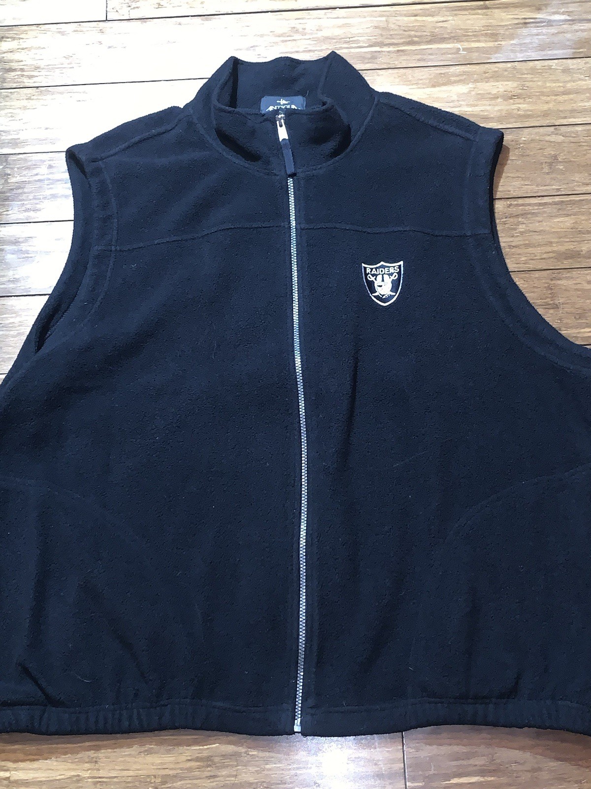 Vintage Oakland Raiders NFL Fleece Vest Retro Team Logo