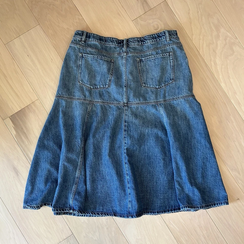 Mare Mare X Anthropologie Denim Midi Skirt Women’s 1X - Image 2 of 4