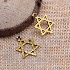 20/50PCS Antique Gold STAR of David Charm Pendant, Hexagram Charm Pendant XCG06