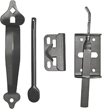 Black Galvanized Steel 6" Thumb Latch - Gate Hardware
