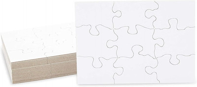 Blank Puzzles to Draw on - DIY Puzzle Craft & Pieces to Write on - Interactive L