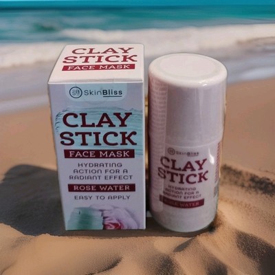 SKINBLISS CLAY STICK FACE MASK HYDRATING ACTION FOR A RADIANT EFFECT ROSE WATER 