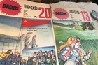 2 SOViET Latvian HUMOR & SATIRE MAGAZINE DADZIS PROPAGANDA AGAINST USA WARS