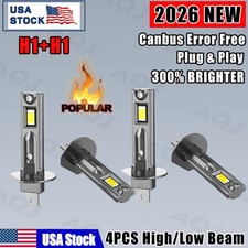 4pcs 6000k White H1 Led Headlight High Low Beam For Honda Prelude 1997-2001 4pcs 6000k White H1 Led Headlight High Low Beam For Honda Prelude 1997-2001