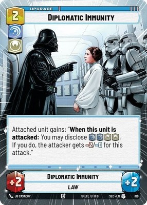 2X-Diplomatic Immunity - Hyperspace-SWU06-Secrets of Power-Star Wars Unlimited