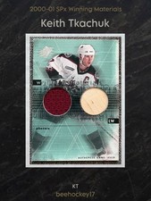 2000-01 Keith Tkachuk SPx Winning Materials Dual Jersey Stick Coyotes
