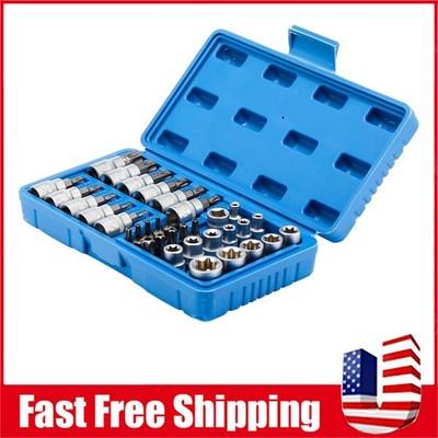T Sockets With Torx Bits E-torx 3/8'' Tool Case 34Set 3/8''MDrive 5/16''F CR-V