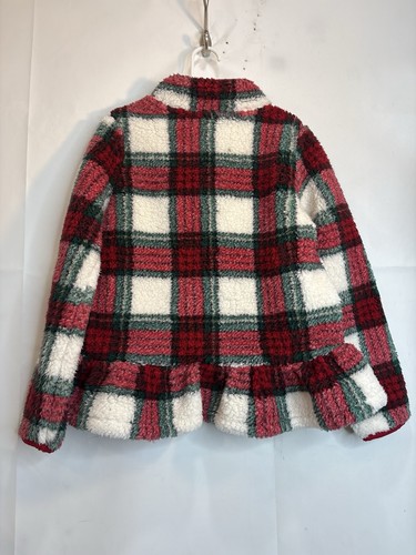 Gymboree Girls Plaid Sherpa Half Zip Mock Neck Long Sleeve Pullover - Bild 7 von 24