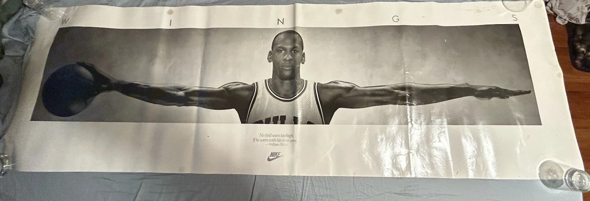 Michael Jordan Wings Poster Indiana Vintage Sports Posters for