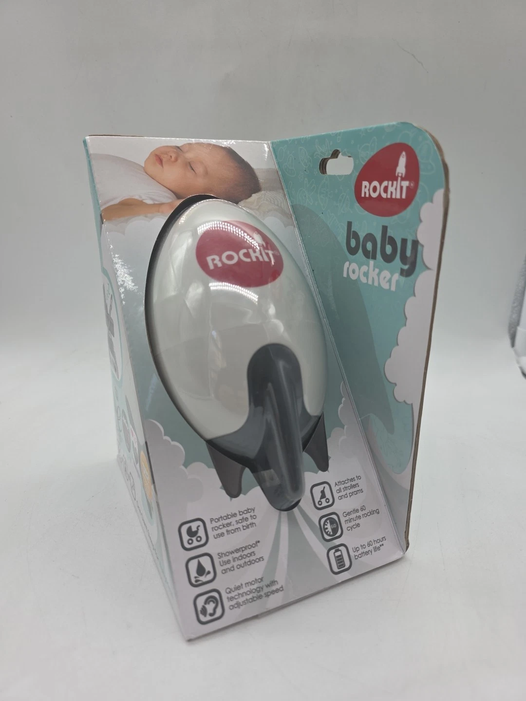 Rechargeable Rockit Rocker, Rocks any pram or stroller, Baby sleep aid VGC