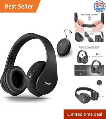 Foldable Bluetooth Headphones - Wireless & Wired With Protective Case