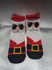 Christmas Socks Men Size 6-12 Ankle Santa Clause