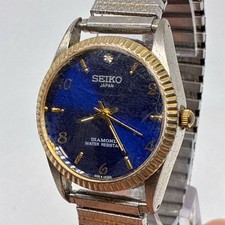Seiko Diamond Men's Wristwatch Made in 1990 Used From Japan