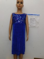 Dance Costume Leo's 4366 Royal Blue Large Child Jazz Sequin Tap Spandex Cloggin