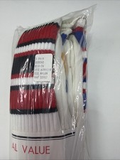 Special 3 Pack VTG Tube Socks White 10-14 NOS Pairs Acrylic 80s 90s 22" USA