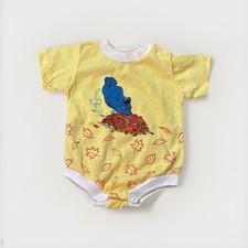 Vintage Cookie Monster Sesame Street Baby 70s 80s Bodysuit 0-3 Months