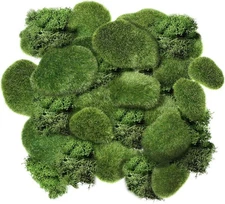 Chuangdi 20 Pieces Artificial Moss Rock Assorted Sized Decorative Faux Green