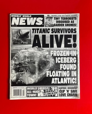 WEEKLY WORLD NEWS  ·  Februar 3 2004  ·  US X-FILES / TRASH newspaper · Satire?!