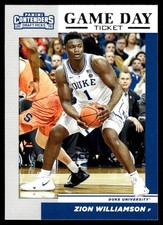 2019-20 Panini Contenders Draft Picks Game Day Ticket Blue Foil Signatures Zion