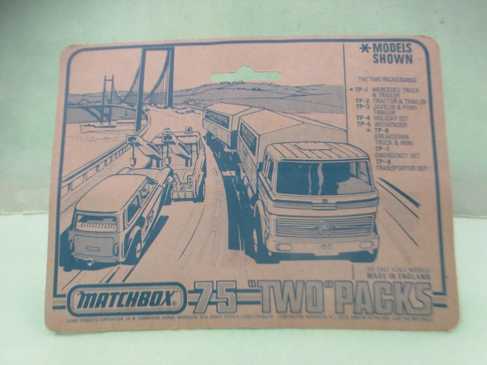 Matchbox Two Packs TP 3 Javelin & Pony Trailer - MIB - Image 4 of 4